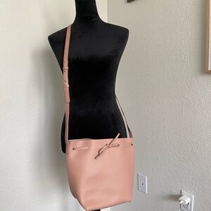 Vegan Leather Pink Crossbody Bag